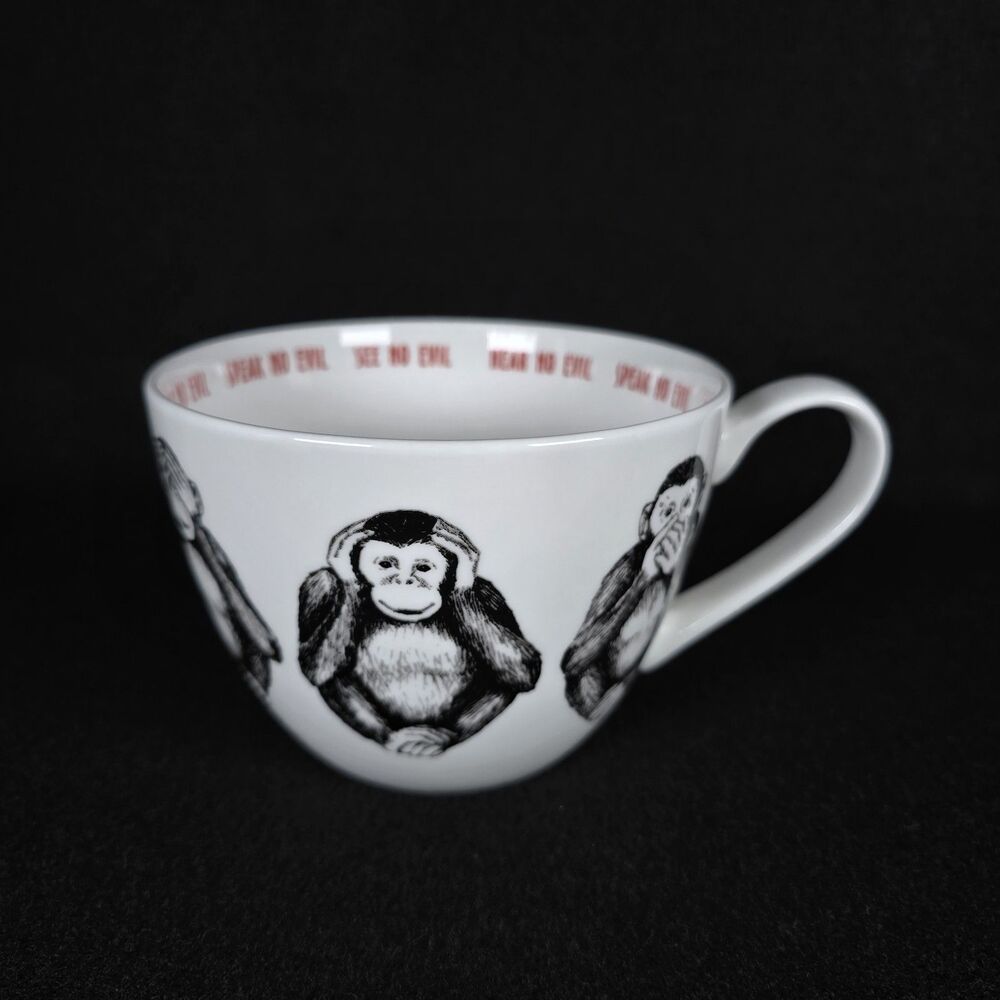Portobello By DESIGN "You Wise Monkey" SPEAK SEE HEAR NO EVIL Cup MUG  ENGLAND